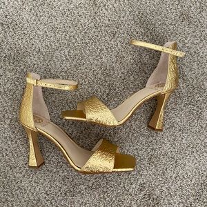 Vince Camuto Reesera Gold Heels